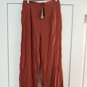 Monrow Terracotta Linen Pants
